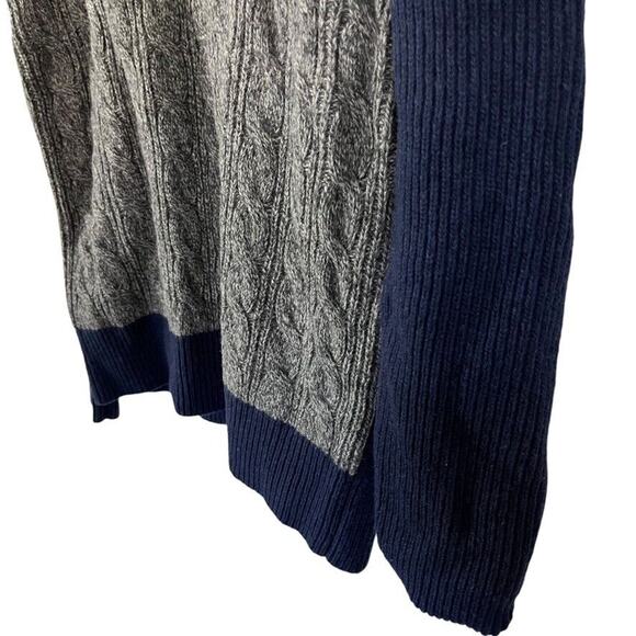 Banana Republic Italian Yarn Merino Wool Blend Cable Knit Mens Sweater sz L - Picture 8 of 16